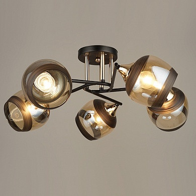 Изображение товара Люстра Aitin-Pro НПБ 02-5x60-101 / A3615/5 (черный/золото)