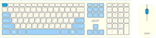 Изображение товара Комплект клавиатура и мышь Acer OCC205 / ZL.ACCEE.00C (белый/голубой)