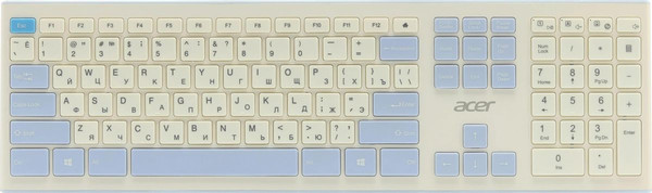 Изображение товара Комплект клавиатура и мышь Acer OCC205 / ZL.ACCEE.00C (белый/голубой)