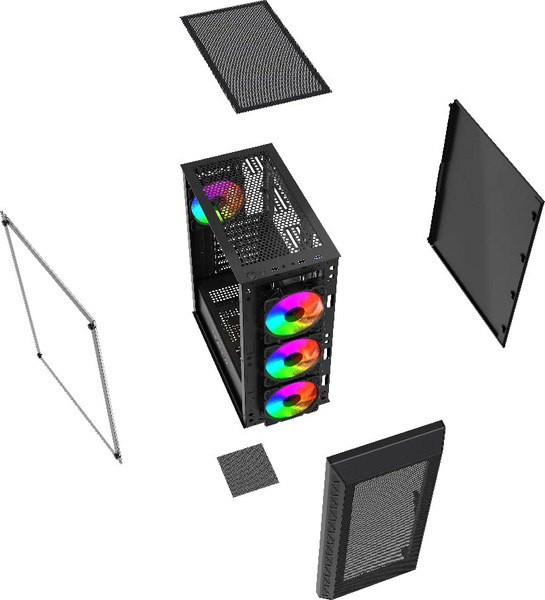 Изображение товара Корпус для компьютера Powercase Mistral S4B Tempered Glass / CMSB-L4 (черный)