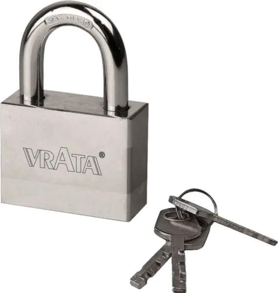 Изображение товара Замок навесной Vrata ВС-HD-70 (чугун, хром, блистер)