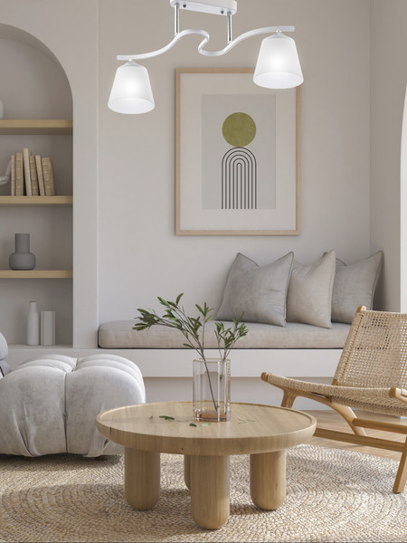 Изображение товара Потолочный светильник Aitin-Pro НПБ 02-2х60-101 / N3532/2 (белый/хром)