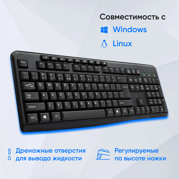 Изображение товара Клавиатура Оклик 305M (черный)