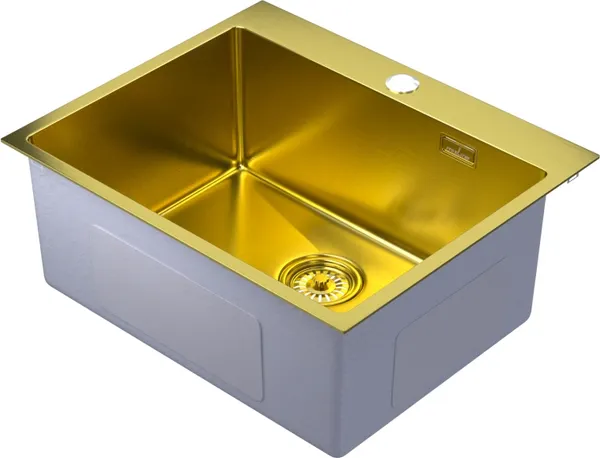 Изображение товара Мойка кухонная Mixline Pro 555136 (золото, с сифоном)