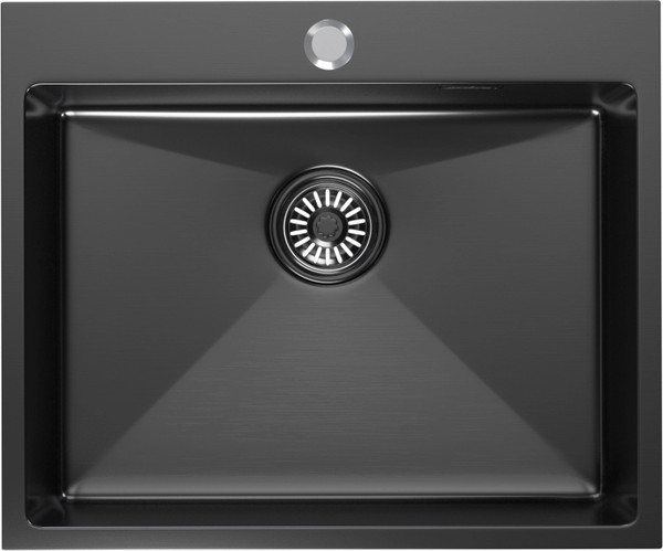Изображение товара Мойка кухонная Mixline Pro 555134 (черный графит, с сифоном)