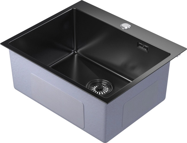 Изображение товара Мойка кухонная Mixline Pro 555134 (черный графит, с сифоном)