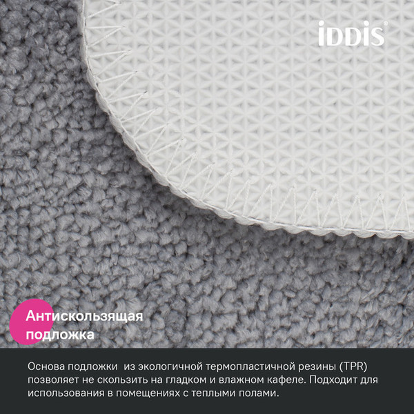 Изображение товара Набор ковриков для ванной и туалета IDDIS PSET06Mi13 (серый)