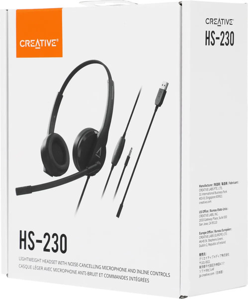 Изображение товара Наушники-гарнитура Creative HS-230 / 51EF1110AA000 (черный)