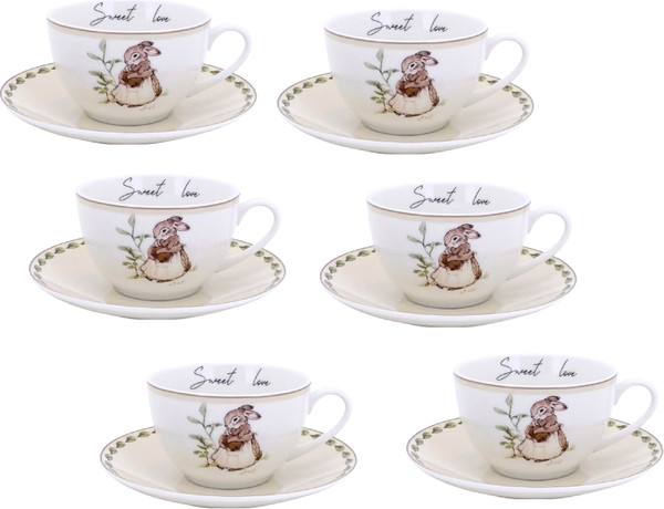 Изображение товара Набор для чая/кофе JEWEL Мамина любовь ПС0044-03 (12пр, нью бон)