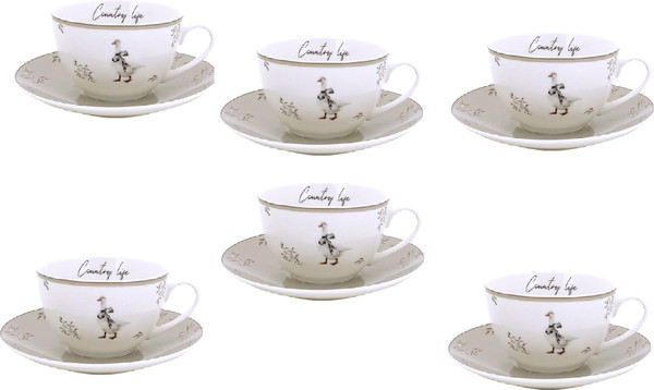 Изображение товара Набор для чая/кофе JEWEL Птичий двор ПС0043-03 (12пр, нью бон)