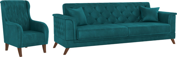 Изображение товара Комплект мягкой мебели Олмеко Амарант М 3-1 (велюр, тенерифе изумруд)
