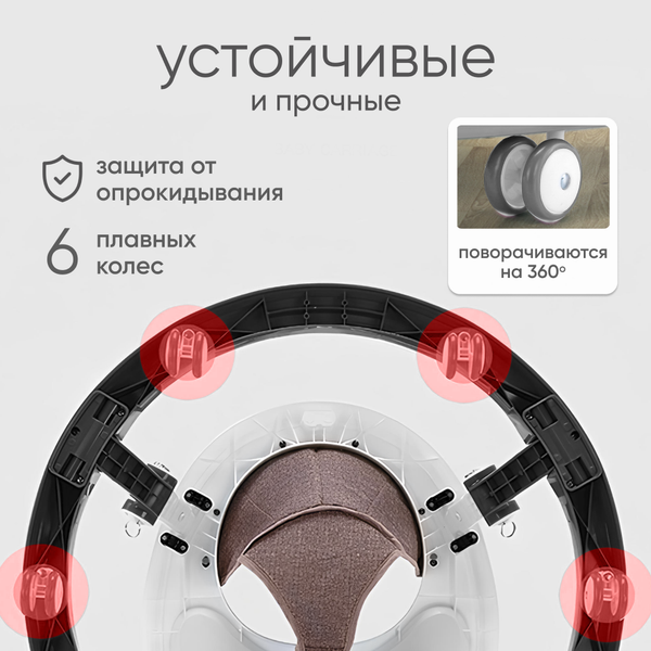 Изображение товара Ходунки Solmax&Kids YI99834 (серый)