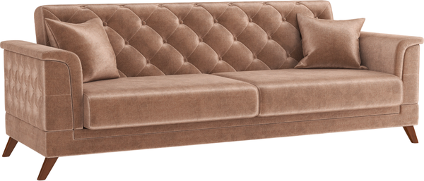 Изображение товара Комплект мягкой мебели Олмеко Амарант М 3-1 (велюр, тенерифе хумус)