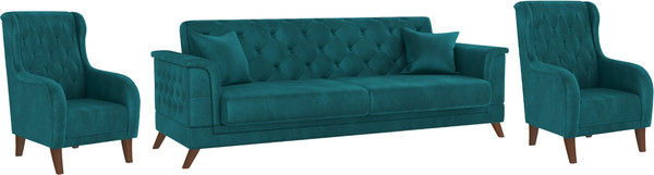 Изображение товара Комплект мягкой мебели Олмеко Амарант М 3-1-1 (велюр, тенерифе изумруд)