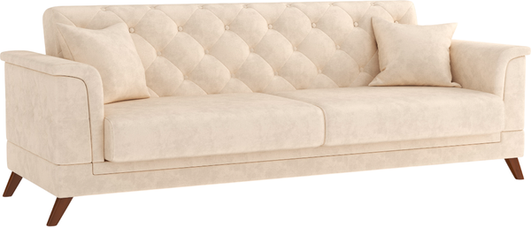 Изображение товара Комплект мягкой мебели Олмеко Амарант М 3-1-1 (велюр, тенерифе крем)