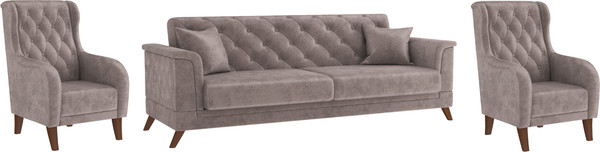 Изображение товара Комплект мягкой мебели Олмеко Амарант М 3-1-1 (велюр, тенерифе стоун)