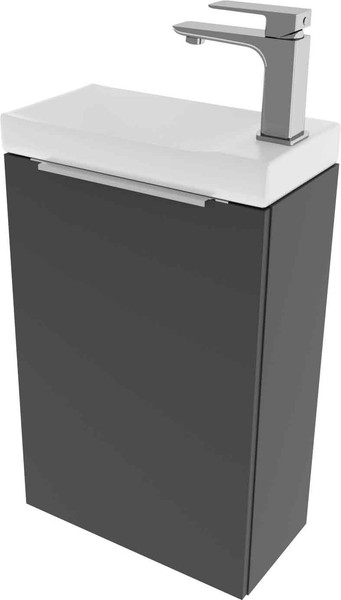 Изображение товара Тумба с умывальником ЗОВ Монови Слим 40 / S40LG0LG-OL9268 (антрацит)
