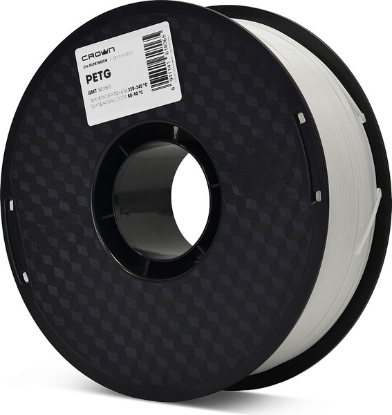Изображение товара Пластик для 3D-печати Crown PETG / CM-FILPETG015W (1.75мм, 1кг, белый)