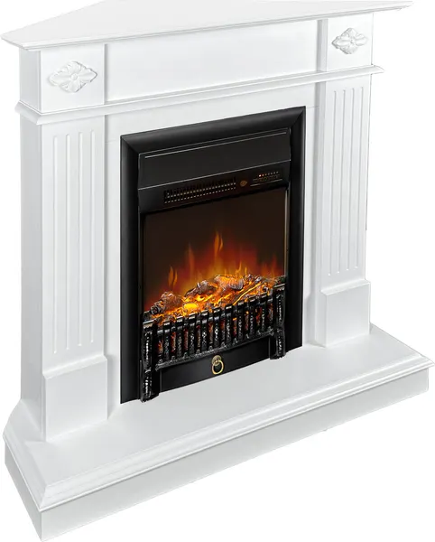 Изображение товара Каминокомплект Смолком Brighton Corner Std-Asp Fobos Fx M Black Rc (бьянко белый)