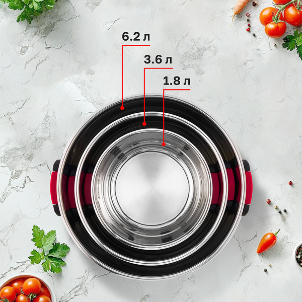 Изображение товара Набор кастрюль Pomi d'Oro P640567