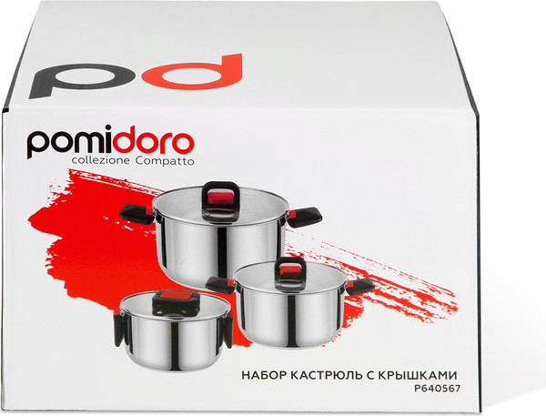 Изображение товара Набор кастрюль Pomi d'Oro P640567