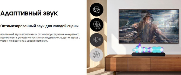 Изображение товара Звуковая панель (саундбар) Samsung HW-S60D/RU