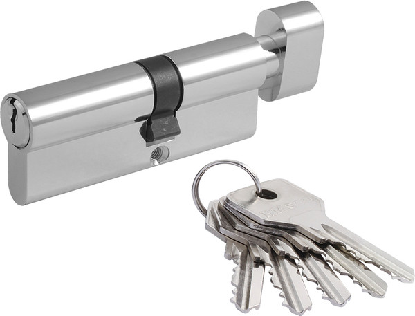Изображение товара Цилиндровый механизм замка Нора-М STD AL ЛВ-80 45-35в (хром, блистер)