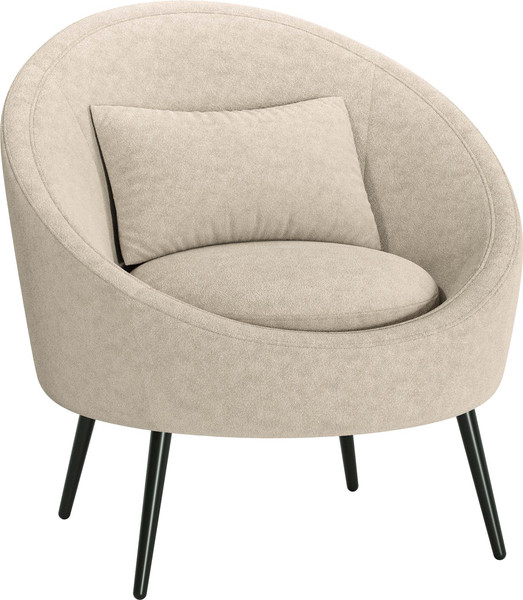 Изображение товара Кресло мягкое Олмеко Каро (велюр, Панда крем 6/ваниль)