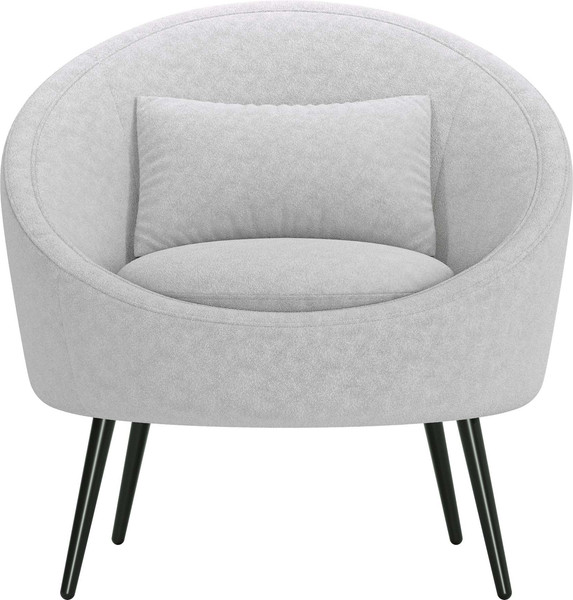 Изображение товара Кресло мягкое Олмеко Каро (велюр, Панда сильвер/маус)