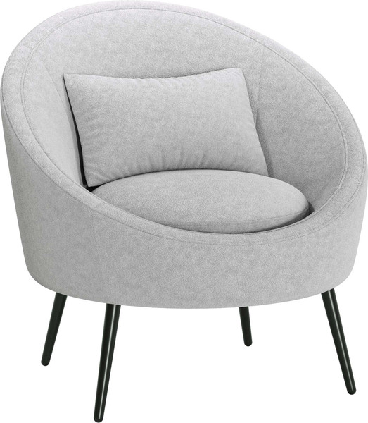 Изображение товара Кресло мягкое Олмеко Каро (велюр, Панда сильвер/маус)