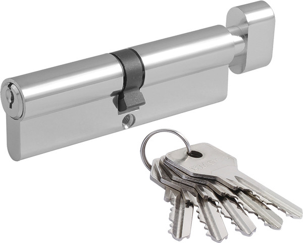 Изображение товара Цилиндровый механизм замка Нора-М STD Z ЛВ-110 55-55 (хром, хедер)