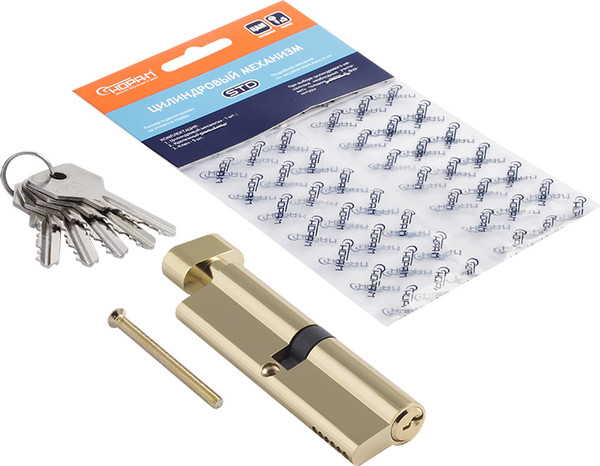 Изображение товара Цилиндровый механизм замка Нора-М STD Z ЛВ-120 60-60 (золотистый, хедер)