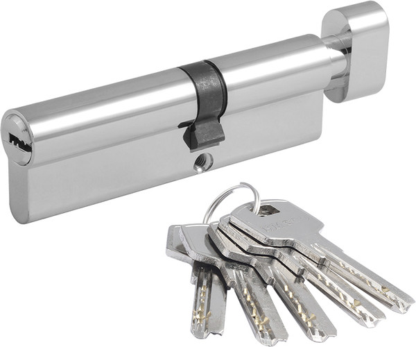 Изображение товара Цилиндровый механизм замка Нора-М STD Z ЛПВ-110 60-50в (хром, хедер)