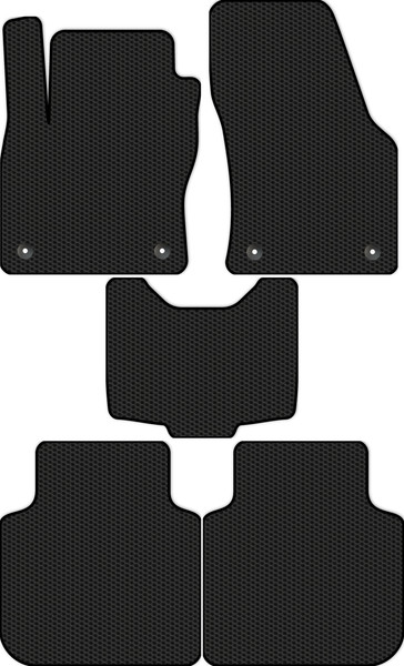 Изображение товара Комплект ковриков для авто Alicosta 1198_1 для Skoda Kodiaq I SUV 2016-н.в. (EVA соты, черный)