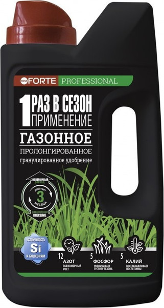 Изображение товара Удобрение Bona Forte Газонное с биодоступным кремнием / BF23010551 (1кг)