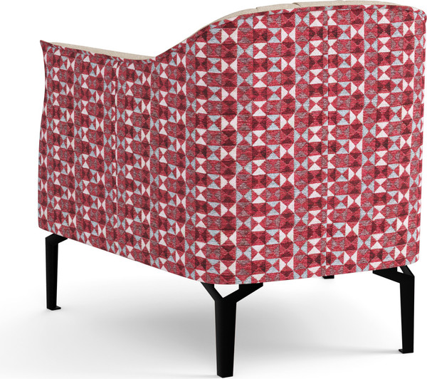 Изображение товара Кресло мягкое Олмеко Мускат (велюр, киото крем/шенилл, домино бургунди)