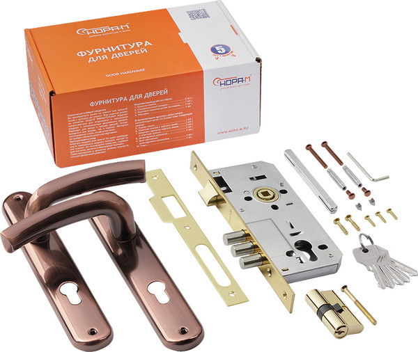 Изображение товара Замок врезной Нора-М N23-85 М / 11469 (старая медь)