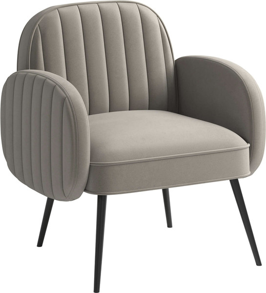 Изображение товара Кресло мягкое Олмеко Флеминг S (велюр, тенерифе хумус)