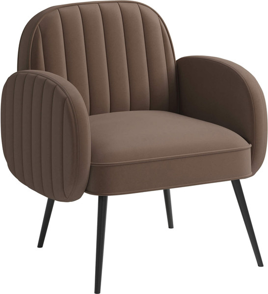 Изображение товара Кресло мягкое Олмеко Флеминг S (велюр, тенерифе шоколад)