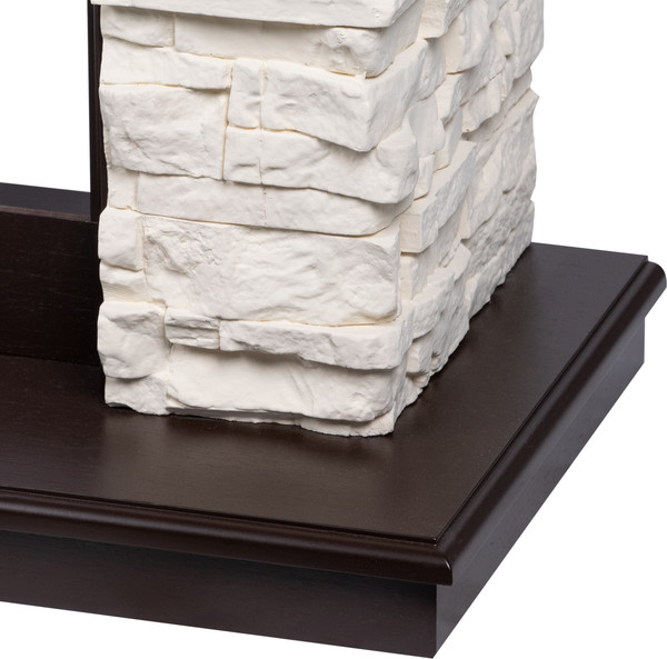 Изображение товара Портал для камина Firelight Michigan 42/40/36 (камень молочный/шпон темный дуб)