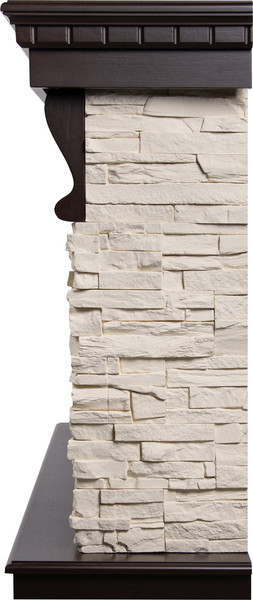 Изображение товара Портал для камина Firelight Michigan 42/40/36 (камень молочный/шпон темный дуб)