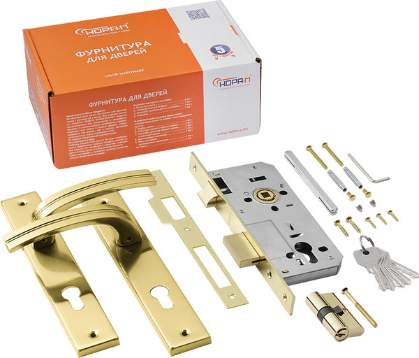 Изображение товара Замок врезной Нора-М N106-85 К / 16269 (матовое золото)