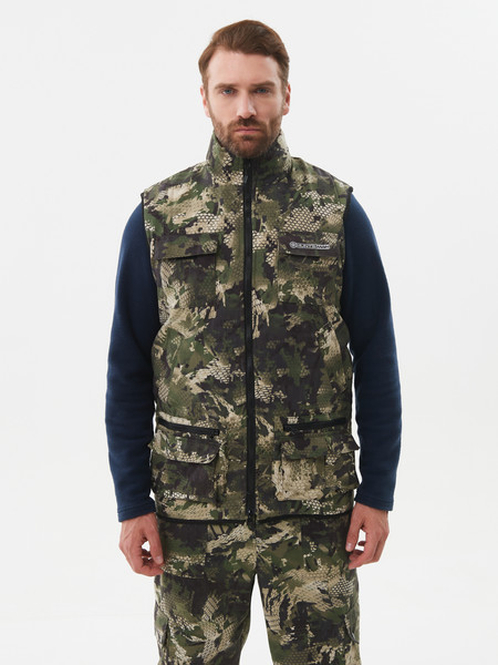 Изображение товара Костюм для охоты и рыбалки Huntsman Тайга-3 Зеленый Питон Твил-Пич (р.44-46/170-176)