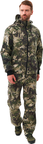 Изображение товара Костюм для охоты и рыбалки Huntsman Тайга-3 Зеленый Питон Твил-Пич (р.52-54/182-188)