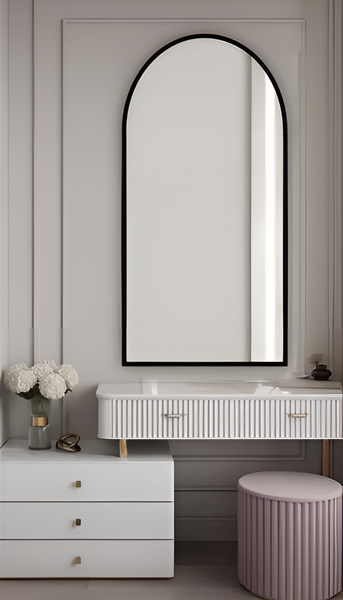 Изображение товара Зеркало Emze 50x100 / UV.ARC.50.100.СНЕ (черный с УФ-окантовкой)