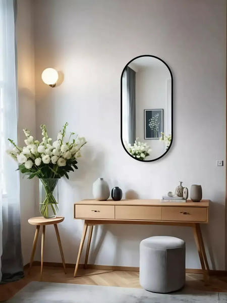 Изображение товара Зеркало Emze 45x77 / UV.45.77.СНЕ (черный с УФ-окантовкой)