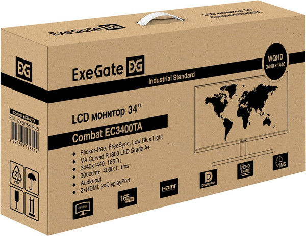 Изображение товара Монитор ExeGate Combat EC3400TA (EX297580RUS)