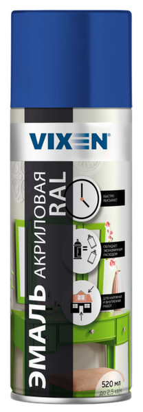 Изображение товара Эмаль Vixen Акриловая VX35005 (520мл, сигнальный синий RAL 5005)