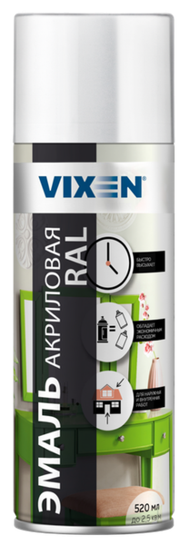 Изображение товара Эмаль Vixen Акриловая VX30903 (520мл, сигнальный белый матовый RAL 9003)