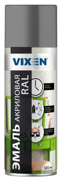 Изображение товара Эмаль Vixen Акриловая VX37040 (520мл, серое окно RAL 7040)